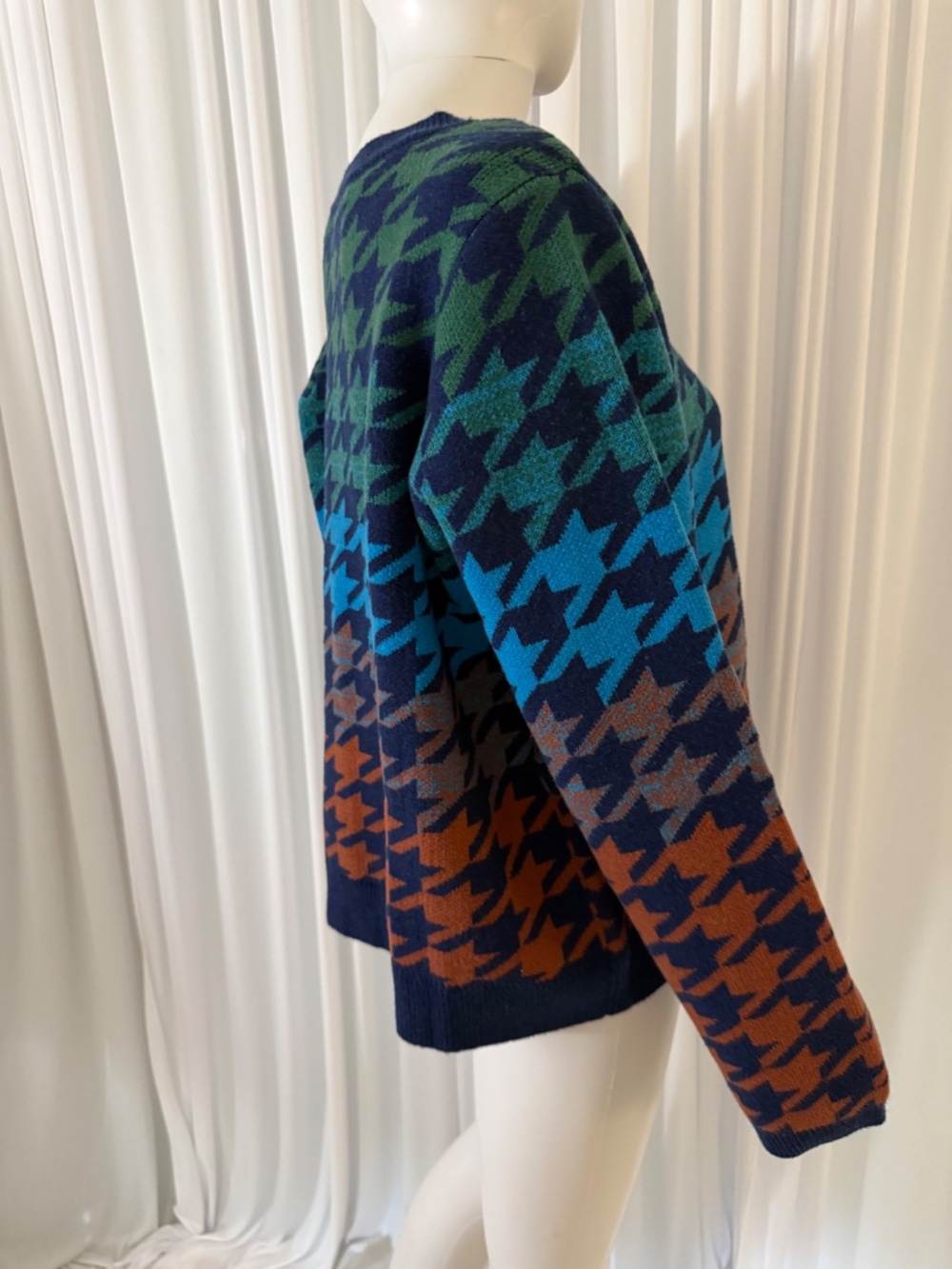 G by Giuliana Black Label Multicolor Houndstooth Sweater – Size 1X – NWOT - Picture 4 of 16